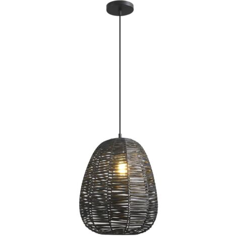 Colgante modelo Opra acabado rattan marrón 50 cm(alto)31 cm(ancho)31 cm(largo)