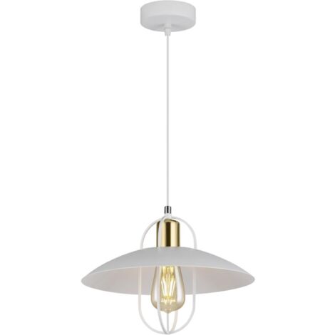 Colgante modelo Telmo acabado blanco-oro 20 cm(alto)29 cm(ancho)29 cm(largo)