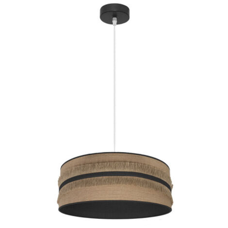 Colgante natalia 1xe27 negro/saco-negro regx40x40 cm