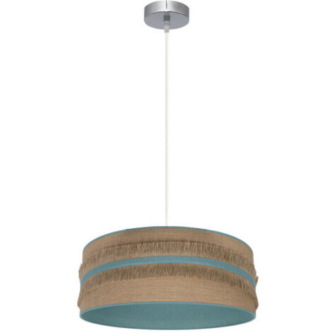 Colgante natalia 1xe27 niquel/saco-turquesa regx40x40 cm