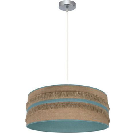 Colgante natalia 1xe27 niquel/saco-turquesa regx50x50 cm