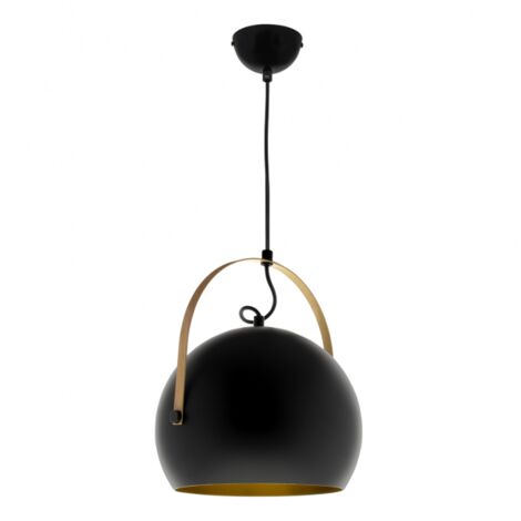 Colgante oriane 1xe27 al.reg.xd.25cm negro/oro