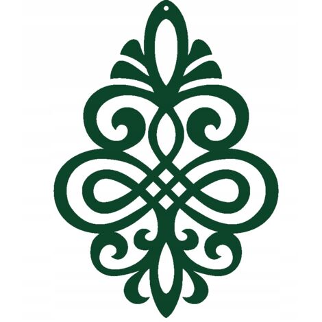 Colgante ornamental calado de color verde claro Z1a