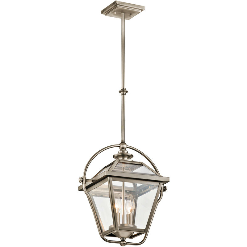 

Lámpara colgante de techo con 2 luces de peltre antiguo, E14 - Elstead