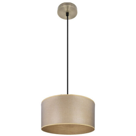 Colgante tania 1xe27 cuero/madera clara regx30x30 cm