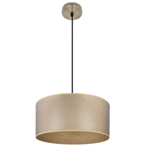 Colgante tania 1xe27 cuero/madera clara regx40x40 cm