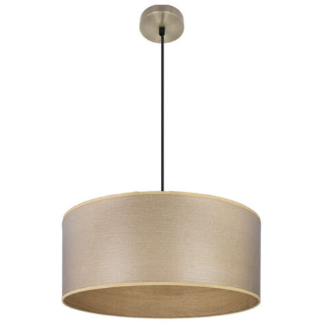 Colgante tania 1xe27 cuero/madera clara regx50x50 cm