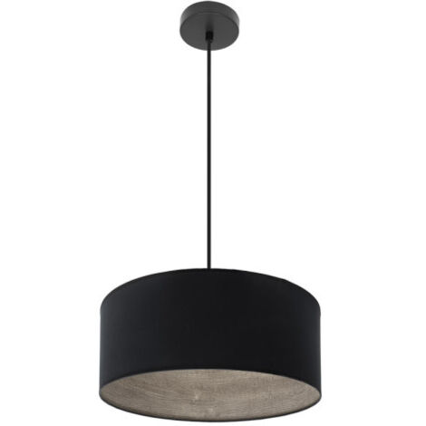 Colgante tania 1xe27 negro/negro-madera gris regx40x40 cm