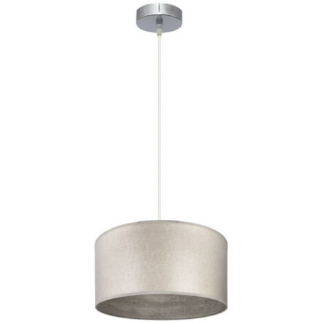 Colgante tania 1xe27 niquel/madera gris regx30x30 cm