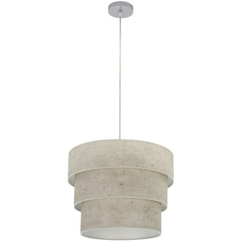 Colgante Triple Smile 1xe27 Cromo/cemento Gris Regx40x40 Cm