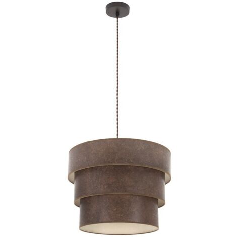 Colgante Triple Smile 1xe27 Marron/oxido Regx40x40 Cm