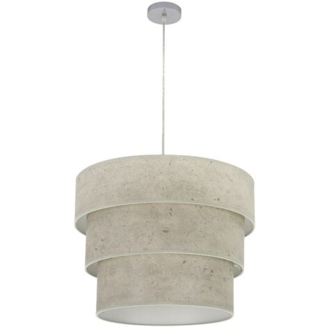 Colgante triple smile 3xe27 cromo/cemento gris regx50x50 cm