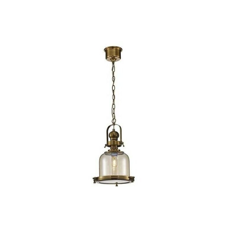 

Colgante cristal VINTAGE 1 luz, cuero satinado