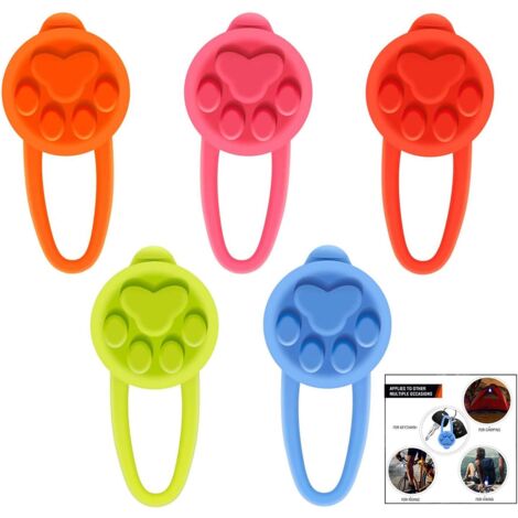 colgantes luminosos para perros, collar de seguridad LED de silicona con luz intermitente para corredores y paseos nocturnos.