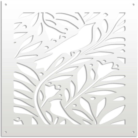 COLIBRI - Pannello in PVC traforato - Parasole - Colore: bianco - Misura: 48x48 cm