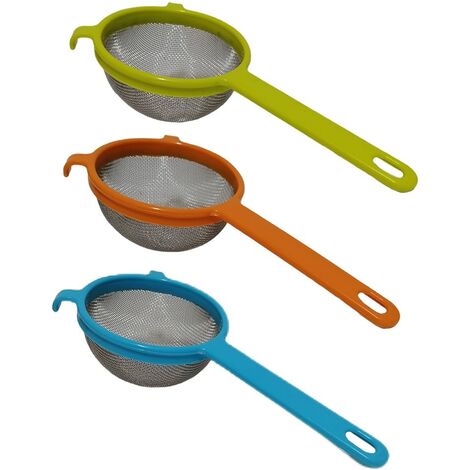 Colino a maglia fine setaccio per farina lievito retato set 3 scolino da cucina
