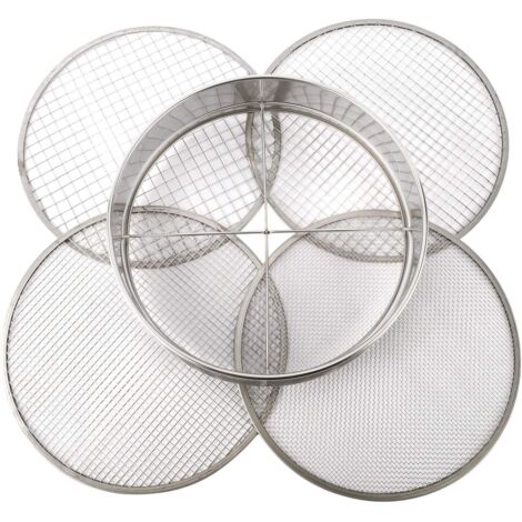 Colino a rete per vasi da giardino, Enigma in acciaio inossidabile, filtro per terreno misto, con 4 dimensioni di maglia intercambiabili (3, 6, 9, 12 mm)-RAPANDA