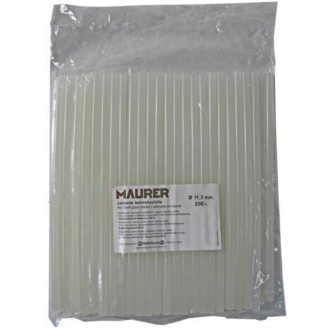 ELETTROSERVICE Colla Termofusibile Bianco Chiaro in Stick 11,2x200 mm confezione da 1Kg Maurer