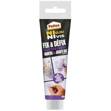 Colla di Fissaggio - PATTEX - 2970856 - Senza chiodi né viti - Fix & Défix - Tubetto - 44 g