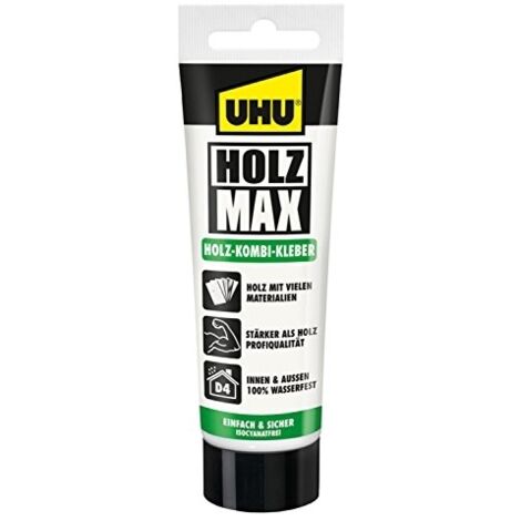 Colla Di Legno Max Senza Solventi, Tubo 100 G, 1 Parte, 51305 - Uhu