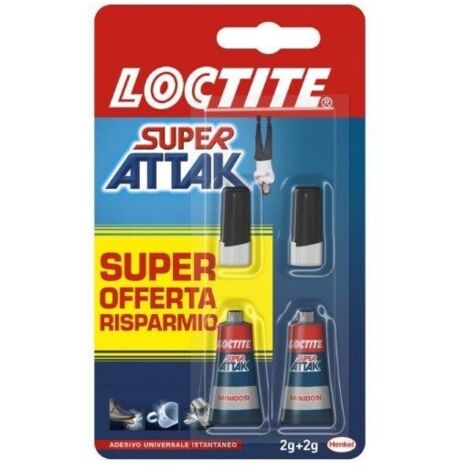 colla liquida trasparente henkel "loctite super attak" 4 gr