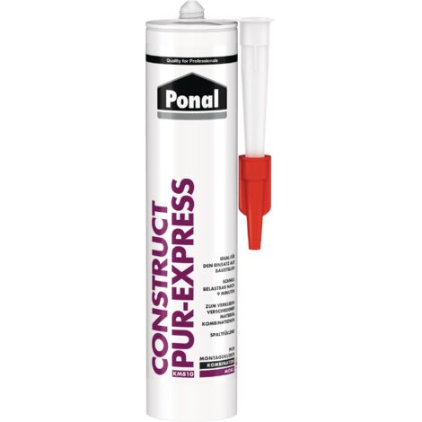 Colla per montaggio Construct PUR-Express EN 204: D4 bianco perlato 440g cartuccia