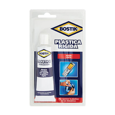 Colla per Plastica Rigida Bostik super forte Trasparente e resistente all’acqua