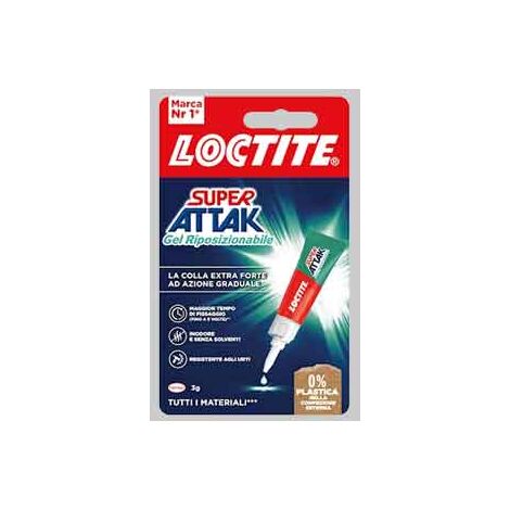 COLLA 'SUPER ATTAK GEL RIPOSIZIONABILE' 3 gr - LOCTITE