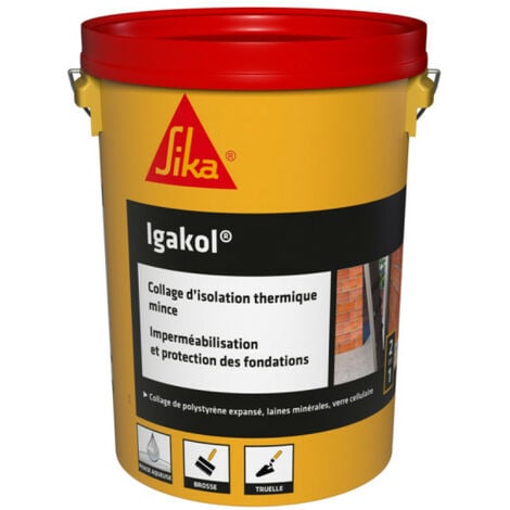Collage d'isolant thermique SIKA Igakol - 25 Kg - Noir