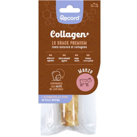 Collagen più  1 tronchetto manzo per cani 12 confezioni x 50 g cad. - M/L