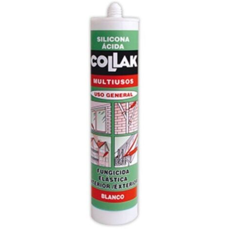 COLLAK 40602  Silicona ácida MULTIUSOS 280ml blanco