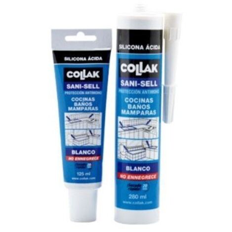 COLLAK 40802  Silicona ácida SANI-SELL blanco 280ml