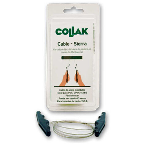 COLLAK 78101BL  Cable-sierra de acero para cortar tubos plástico 90cm