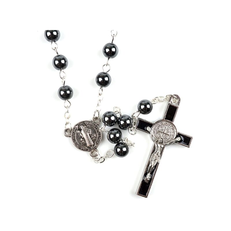 Collana di rosario cattolico fatto a mano con