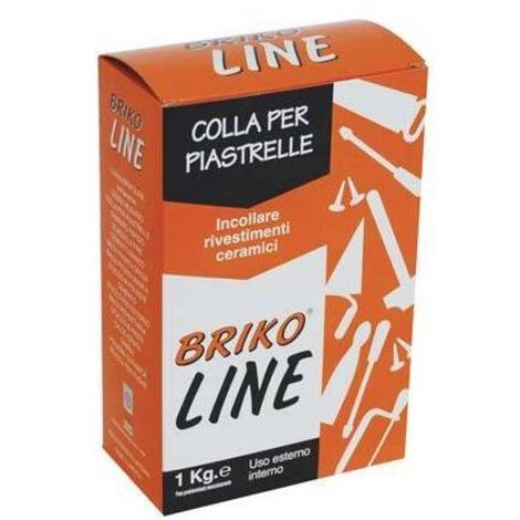 COLLANTE MAIOLICHE POLVERE BRIKO LINE - BIANCO KG 1 - 12 pezzi
