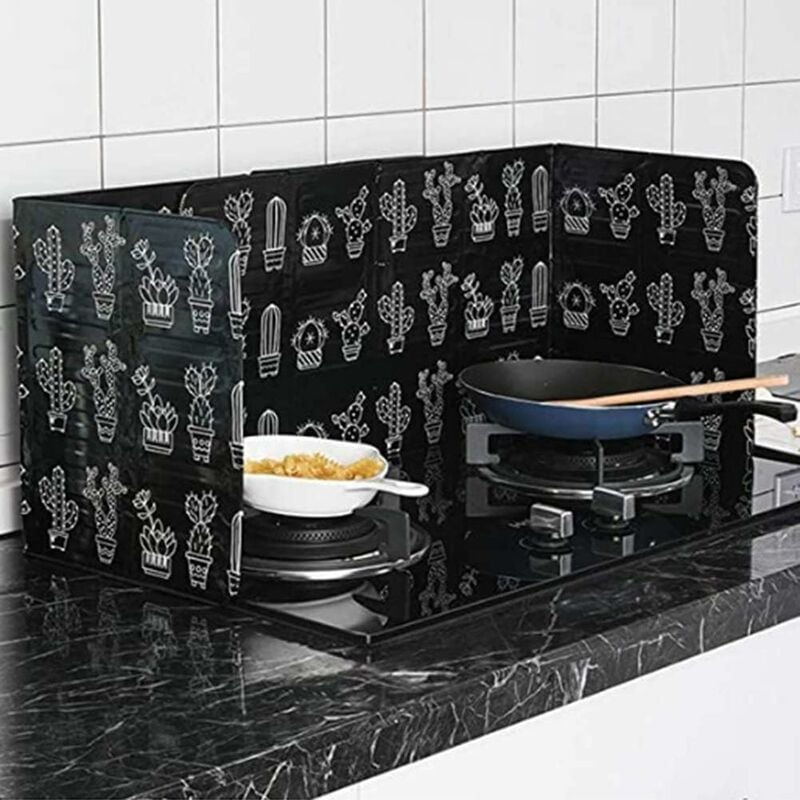 Collapsible Cooking Splatter Protector, Kitchen and Hob Cover - Cooking - Non-Stick - Gas Stove Splatter Screen Protector