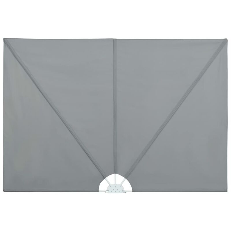 Collapsible Terrace Side Awning Grey 240x160 Cm Vidaxl