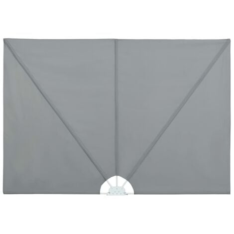Collapsible Terrace Side Awning Grey 400x200 cm vidaXL