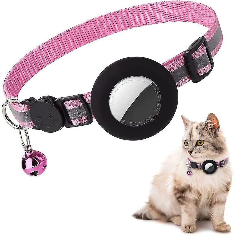 Collar Airtag para gatos, collar reflectante Airtag para gatos con