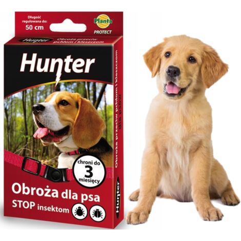 Collar ajustable para perros Hunter de 50 cm para aseo, color rojo