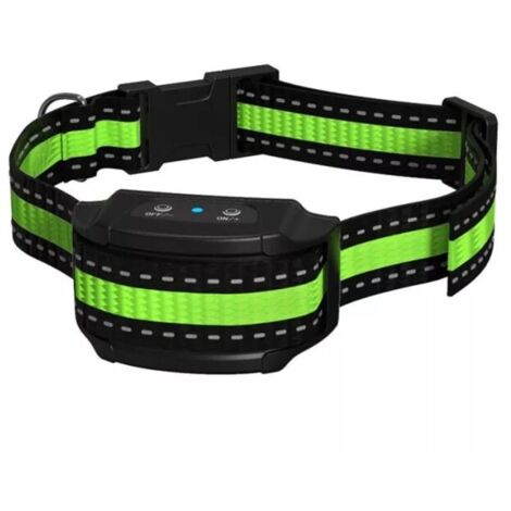 Collar antiladridos automático, recargable, electrodo de goma, nivel 7, resistente al agua y al polvo, banda reflectante.