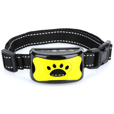 Collar antiladridos para perros, con modos de sonido, vibración y vibración fuerte, detección inteligente de ladridos, 7 niveles de sensibilidad, recargable, apto para perros grandes y pequeños, amari