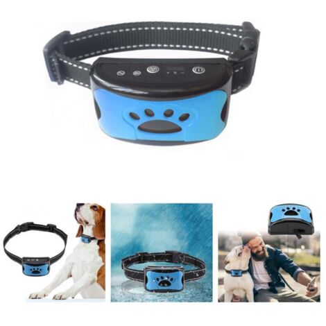 Collar antiladridos para perros, con modos de sonido, vibración y vibración fuerte, detección inteligente de ladridos, 7 niveles de sensibilidad, recargable, apto para perros grandes y pequeños, color