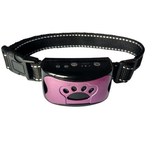 Collar antiladridos para perros, con modos de sonido, vibración y vibración fuerte, detección inteligente de ladridos, 7 niveles de sensibilidad, recargable, apto para perros grandes y pequeños, morad