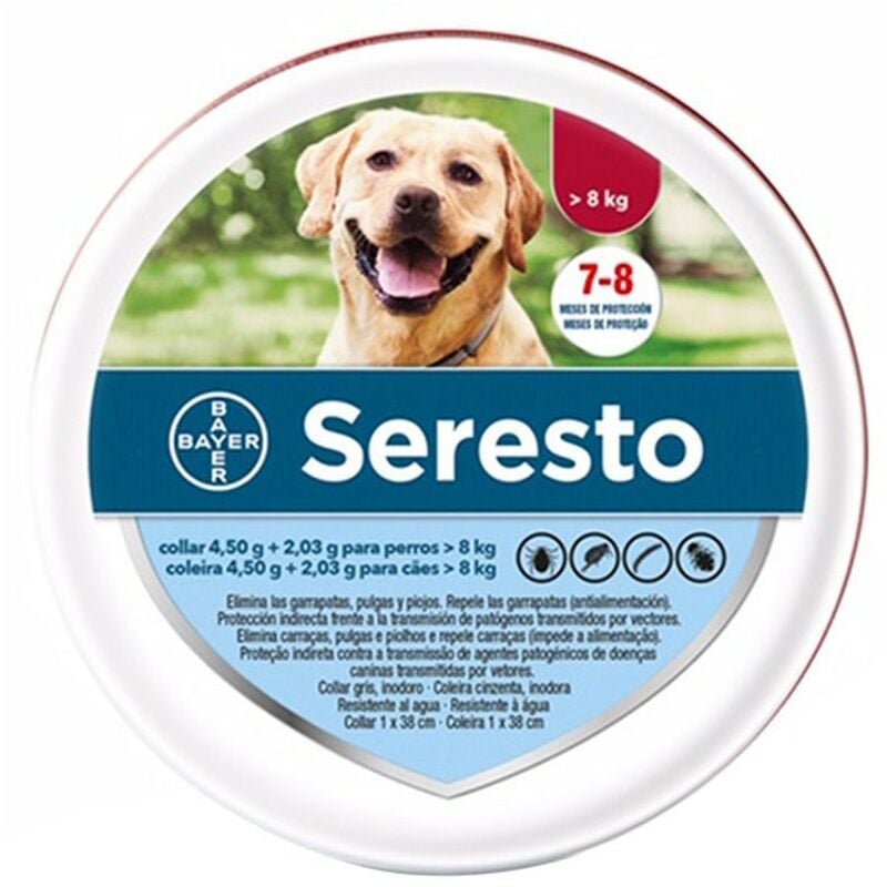 

Collar antiparasitario Seresto 70 cms | Collar contra pulgas y garrapatas para perros | Collar anti-pulgas