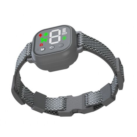 Collar automático antiladridos para perros, control inteligente, 4 modos, impermeable y recargable, apto para perros grandes y pequeños, color negro