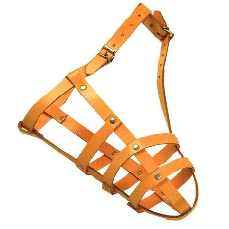 Collar bozal perro cuero número 2