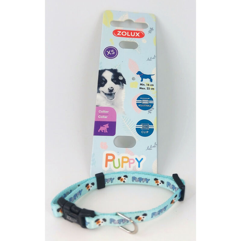 

Collar Cachorro Mascotas. 8 mm .16 a 25 cm. de color azul. para los cachorros
