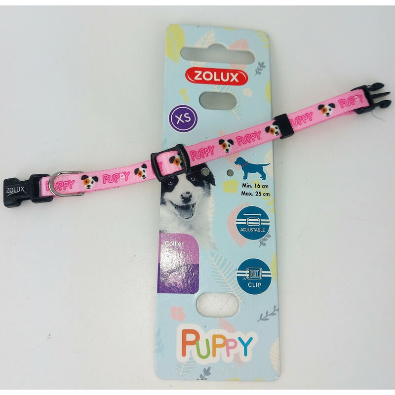 

Collar Cachorro Mascotas. 8 mm .16 a 25 cm. de color rosa. para los cachorros