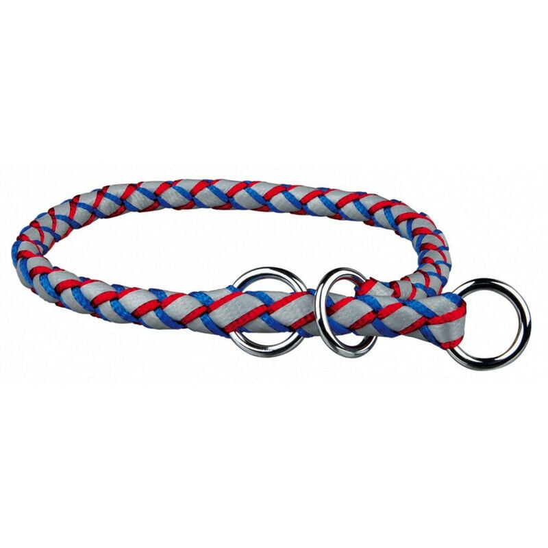 

Collar CAVO. tamaño L. 47-55 cm ø18 mm. semi estrangulador azul-rojo